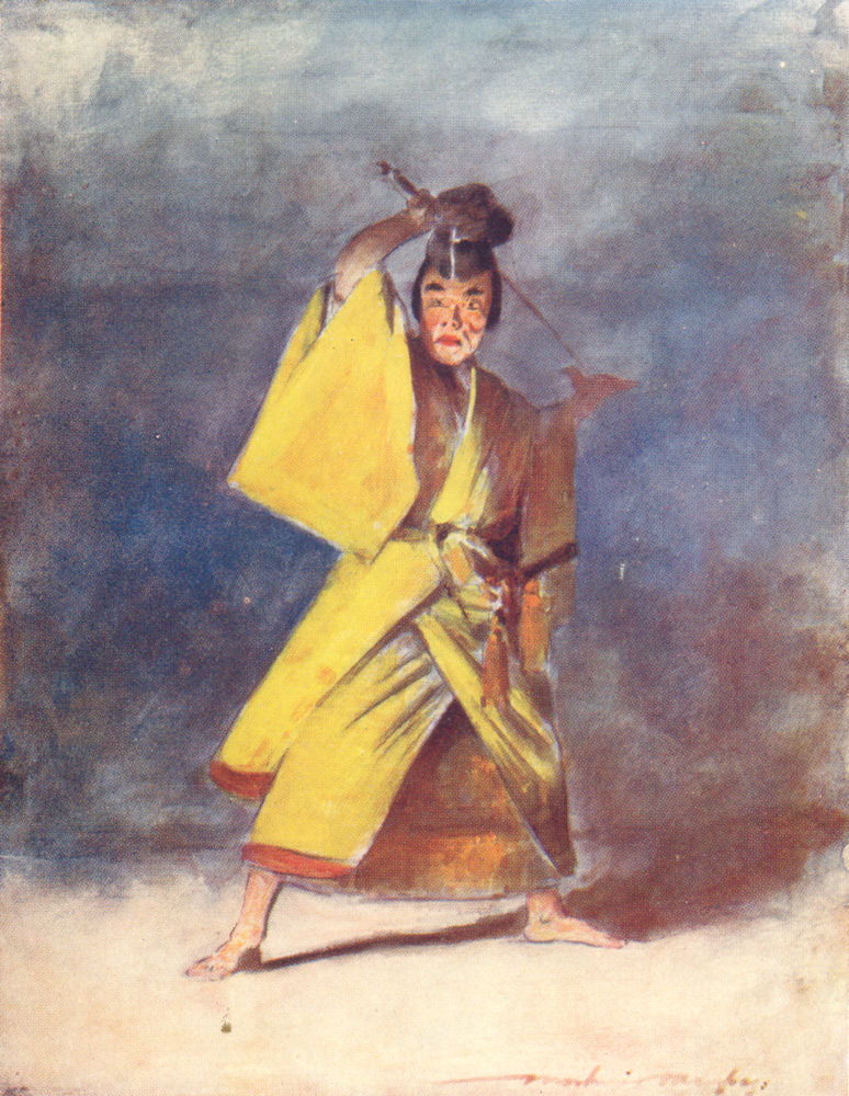 JAPAN. An Actor 1904 old antique vintage print picture